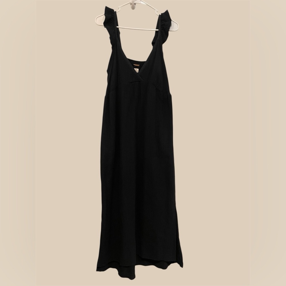 Black Magaschoni Gauze Maxi Sundress